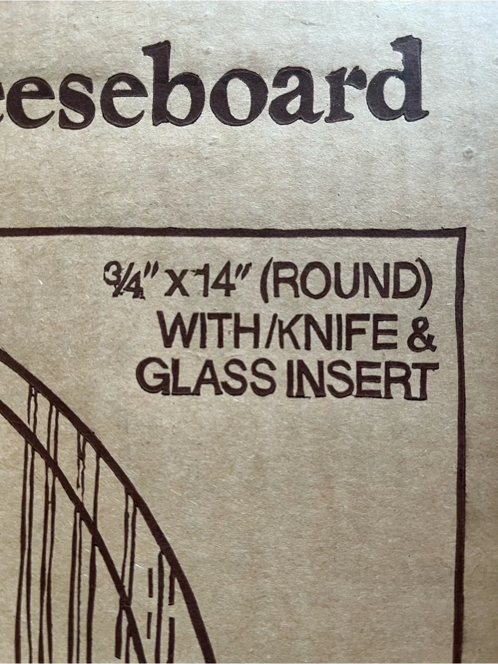 Mikasa Cheeseboard Glass Inset cheese knife